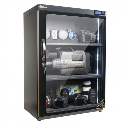 Tủ chống ẩm chuyên dụng Nikatei NC-180HS, viền nhôm mạ vàng (180 lít)